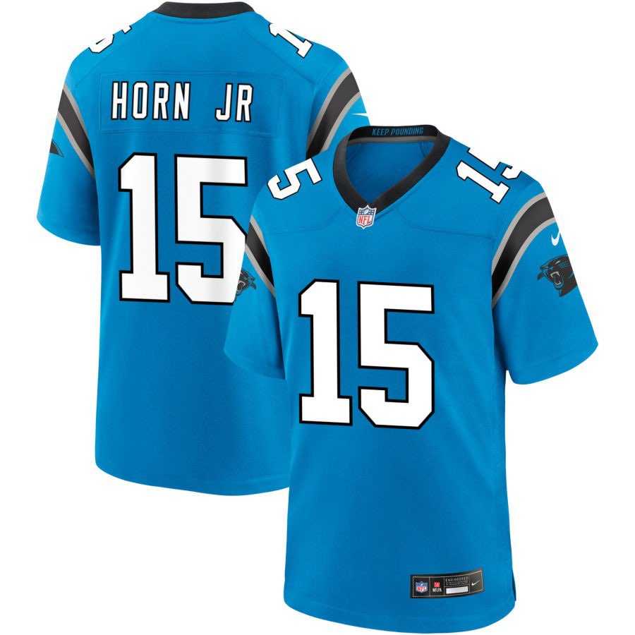 Men & Women & Youth Carolina Panthers #15 Jimmy Horn Jr Blue 2025 Vapor Limited Stitched Jersey->jacksonville jaguars->NFL Jersey