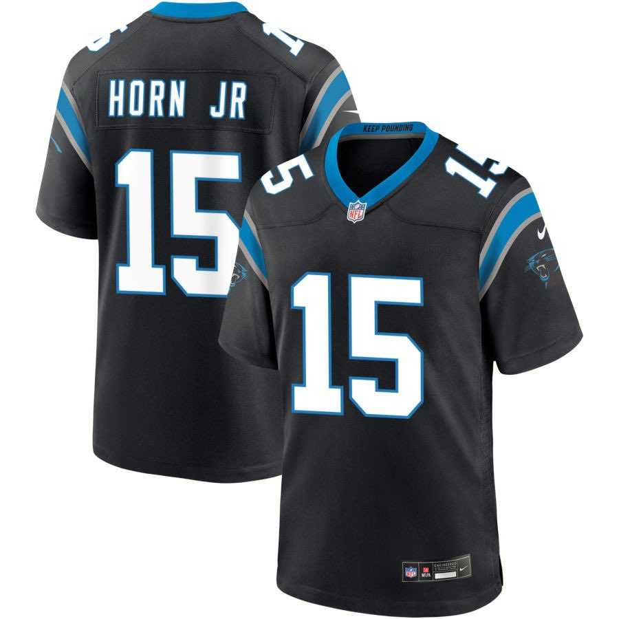 Men & Women & Youth Carolina Panthers #15 Jimmy Horn Jr Black 2025 Vapor Limited Stitched Jersey->jacksonville jaguars->NFL Jersey