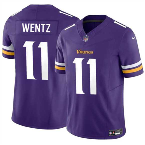 Men & Women & Youth Minnesota Vikings #11 Carson Wentz Purple 2024 F.U.S.E. Vapor Untouchable Limited Stitched Jersey->los angeles rams->NFL Jersey