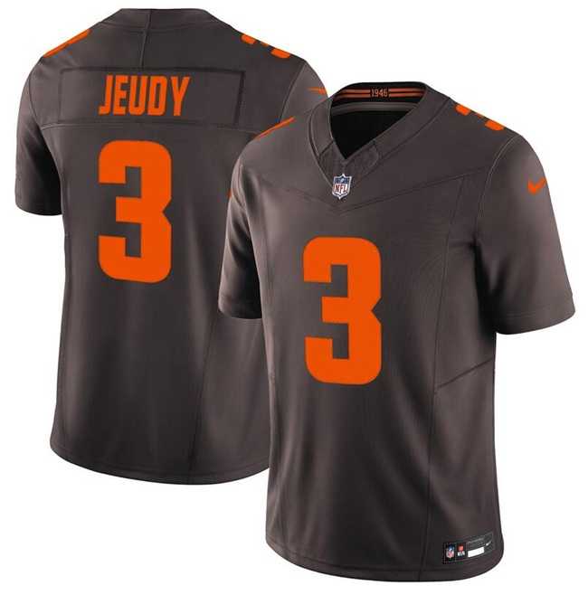 Men & Women & Youth Cleveland Browns #3 Jerry Jeudy Brown 2025 F.U.S.E. %27Alpha Dawg Edition%27 Vapor Limited Stitched Jersey->chicago bears->NFL Jersey