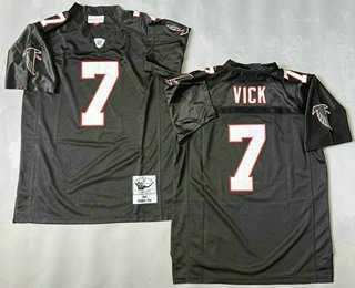Men%27s Atlanta Falcons #7 Michael Vick Black 2003 Throwback Jersey->arizona cardinals->NFL Jersey
