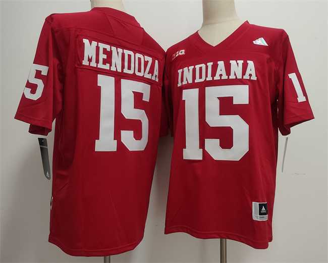 Men%27s Indiana Hoosiers #15 Fernando Mendoza Red 2026 Stitched Basketball Jersey->indiana hoosiers->NCAA Jersey
