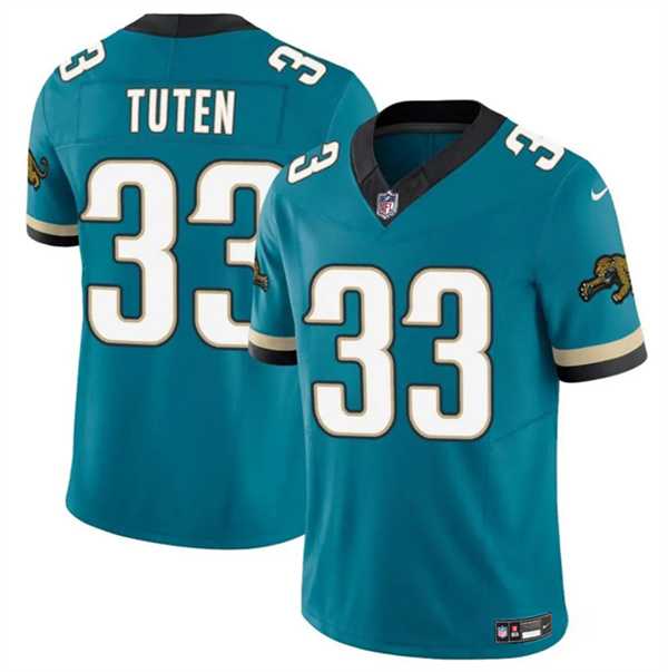 Men & Women & Youth Jacksonville Jaguars #33 Bhayshul Tuten Teal 2024 F.U.S.E. Prowler Throwback Vapor Limited Stitched Jersey->houston texans->NFL Jersey