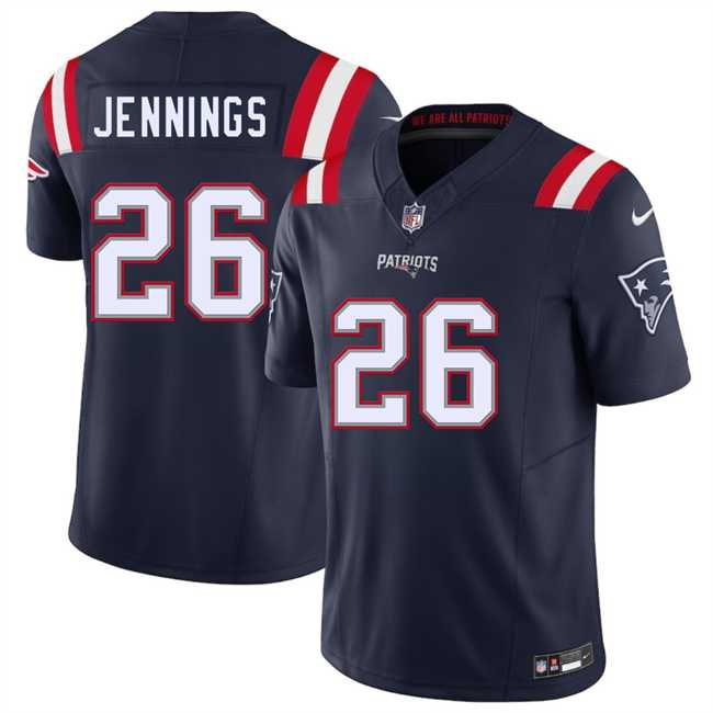 Men & Women & Youth New England Patriots #26 Terrell Jennings Navy 2025 F.U.S.E. Vapor Limited Stitched Jersey->minnesota vikings->NFL Jersey