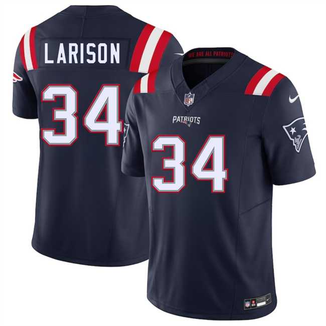 Men & Women & Youth New England Patriots #34 Lan Larison Navy 2025 F.U.S.E. Vapor Limited Stitched Jersey->new england patriots->NFL Jersey