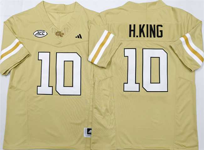 Men%27s Georgia Tech Yellow Jackets #10 Haynes King Golden F.U.S.E. Limited Stitched Jersey->georgia tech yellow jackets->NCAA Jersey