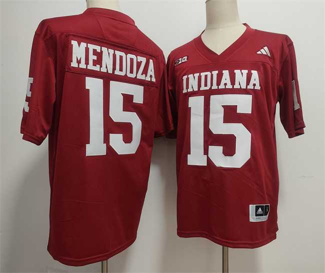 Men%27s Indiana Hoosiers #15 Fernando Mendoza Red Stitched Basketball Jerseys->indiana hoosiers->NCAA Jersey