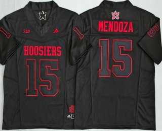 Men%27s Indiana Hoosiers #15 Fernando Mendoza Limited Black Fashion College Jersey->indiana hoosiers->NCAA Jersey