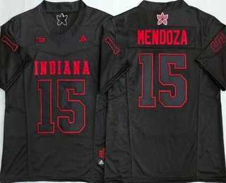 Men%27s Indiana Hoosiers #15 Fernando Mendoza Limited Black Alternate Fashion College Jersey->indiana hoosiers->NCAA Jersey