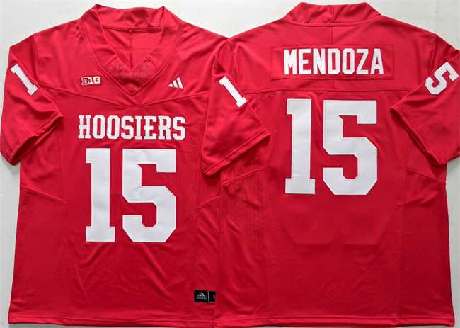 Men%27s Indiana Hoosiers #15 Fernando Mendoza Red Stitched Basketball Jersey->indiana hoosiers->NCAA Jersey
