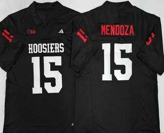 Men%27s Indiana Hoosiers #15 Fernando Mendoza Black College Jersey->indiana hoosiers->NCAA Jersey