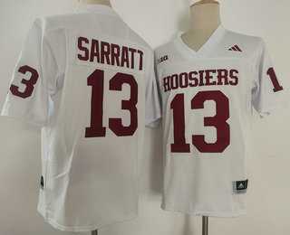Men%27s Indiana Hoosiers #13 Elijah Sarratt Limited White FUSE College Jersey->indiana hoosiers->NCAA Jersey