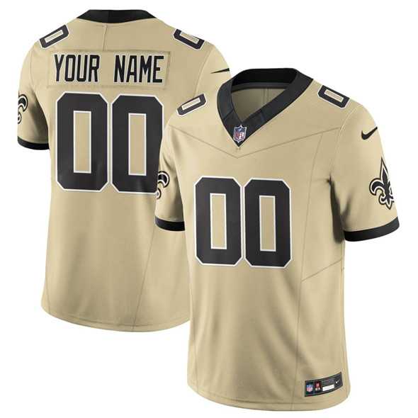Men%27s New Orleans Saints Active Player Custom Gold 2025 F.U.S.E. Alternate Vapor Limited Football Stitched Jersey->customized nfl jersey->Custom Jersey