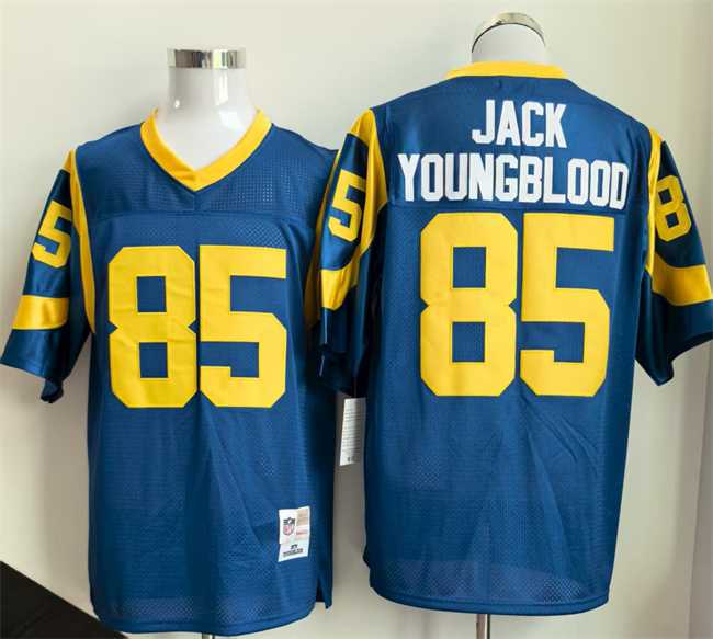 Men%27s Los Angeles Rams #85 Jack Youngblood Royal Throwback Football Stitched Jersey->los angeles rams->NFL Jersey