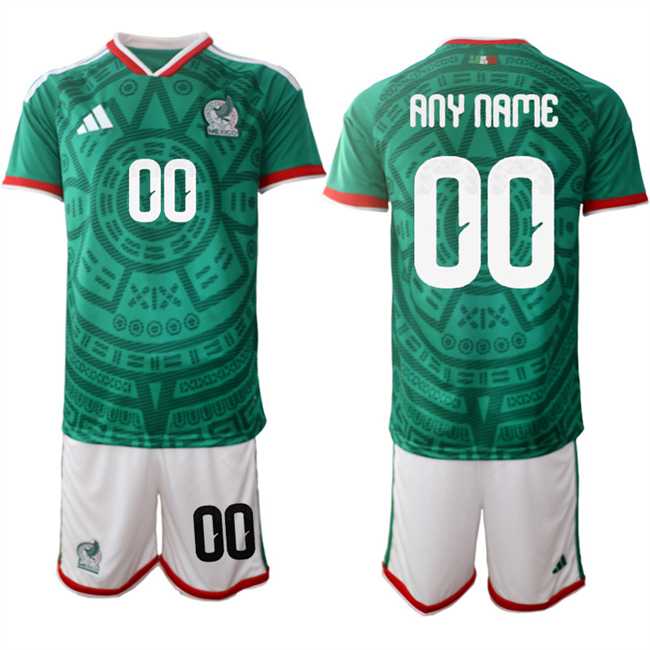 Men%27s Mexico Custom Green 2025-26 Home Soccer Jersey Suit->->Custom Jersey