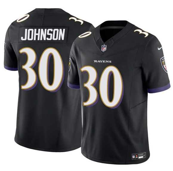 Men & Women & Youth Baltimore Ravens #30 D%27Ernest Johnson Black 2025 F.U.S.E Vapor Limited Jersey->philadelphia eagles->NFL Jersey