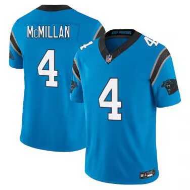 Men & Women & Youth Carolina Panthers #4 Tetairoa McMillan Blue Limited Stitched Jersey->baltimore ravens->NFL Jersey