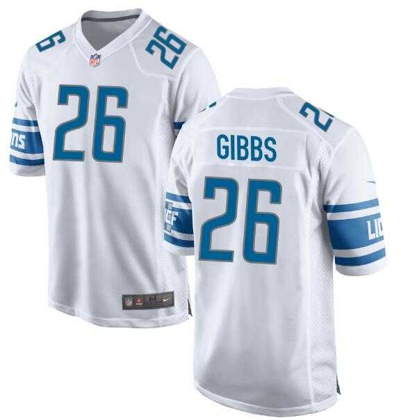 Men & Women & Youth Detroit Lions Jahmyr Gibbs #26 Nike White Official NFL Game Jersey->detroit lions->NFL Jersey