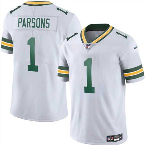 Men & Women & Youth Green Bay Packers #1 Micah Parsons White 2025 Vapor Untouchable Limited Stitched Jersey->green bay packers->NFL Jersey