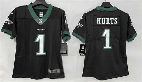 Women%27s Philadelphia Eagles #1 Jalen Hurts Black New Vapor Untouchable Limited Stitched Jersey->cincinnati bengals->NFL Jersey
