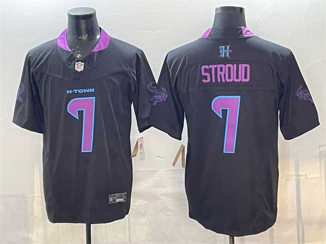 Men%27s Houston Texans #7 C.J. Stroud Black F.U.S.E. 2025 DJ SCREW Vapor Limited Stitched Jersey->denver broncos->NFL Jersey