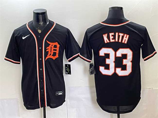 Men%27s Detroit Tigers #33 Colt Keith 2026 Fashion Replica Black Out Stitched Jersey->detroit tigers->MLB Jersey