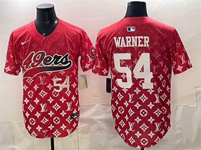 Men%27s San Francisco 49ers #54 Fred Warner Red Limited Stitched Baseball Jersey->pittsburgh steelers->NFL Jersey