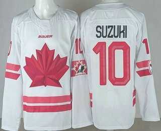 Men%27s Canada #10 Nick Suzuki White 2026 Olympics Stitched Jersey->olympics usa jerseys->NHL Jersey