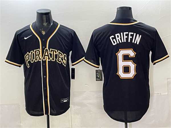 Mens Pittsburgh Pirates #6 Konnor Griffin 2026 Fashion Black Out Stitched Jersey->pittsburgh pirates->MLB Jersey
