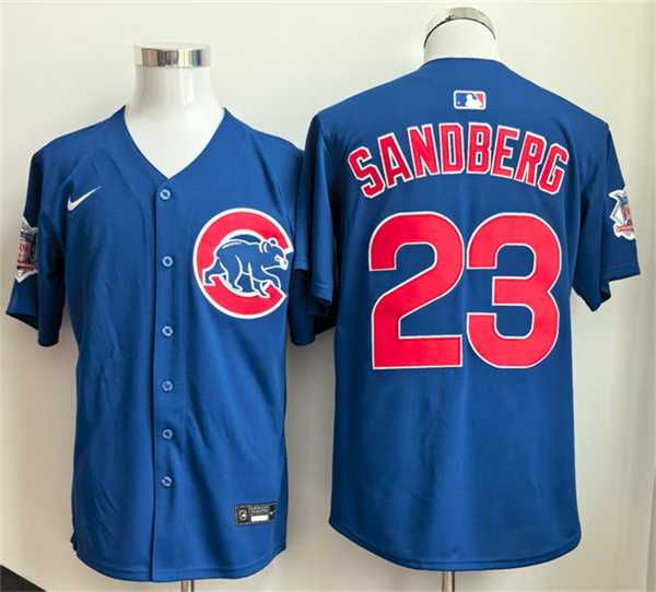 Men%27s Chicago Cubs #23 Ryne Sandberg Royal Limited Stitched Jersey->chicago cubs->MLB Jersey