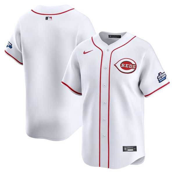 Men%27s Cincinnati Reds Blank White 2025 Speedway Classic Home Limited Stitched Jersey Dzhi->cincinnati reds->MLB Jersey