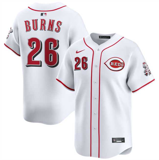 Men%27s Cincinnati Reds #26 Chase Burns White Home Limited Stitched Jersey Dzhi->cincinnati reds->MLB Jersey
