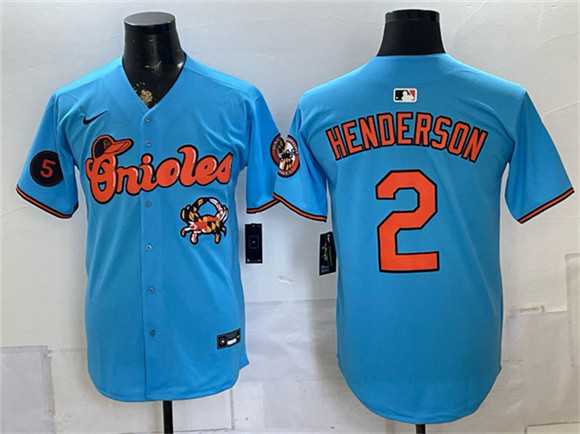 Men%27s Baltimore Orioles #2 Gunnar Henderson Blue With Patch Vapor Premier Limited Stitched Jersey Dzhi->atlanta braves->MLB Jersey