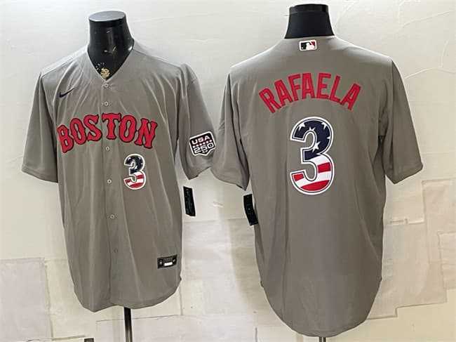 Men%27s Boston Red Sox #3 Ceddanne Rafaela Gray 2026 USA 250 Fourth of July Home Stitched Jersey Dzhi->baltimore orioles->MLB Jersey