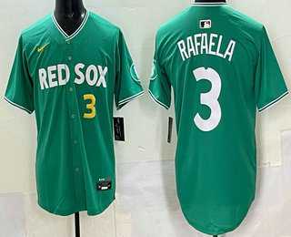 Men%27s Boston Red Sox #3 Ceddanne Rafaela Name Green 2025 City Connect Limited Jersey->baltimore orioles->MLB Jersey