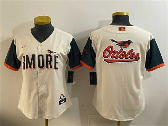 Youth Baltimore Orioles Team Big Logo Natural 2026 City Connect Stadium Stitched Jerseys Dzhi->mlb youth jerseys->MLB Jersey