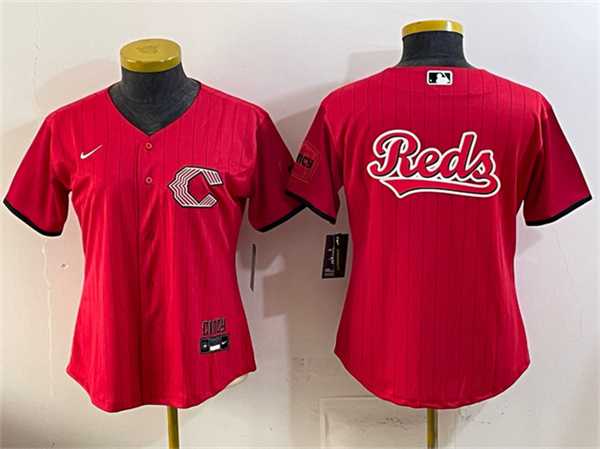Youth Cincinnati Reds Team Big Logo Red 2026 City Connect Stadium Stitched Jersey Dzhi->mlb youth jerseys->MLB Jersey