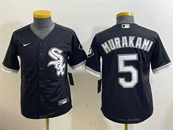 Youth Chicago White Sox #5 Munetaka Murakami Black Stitched Jersey->mlb youth jerseys->MLB Jersey