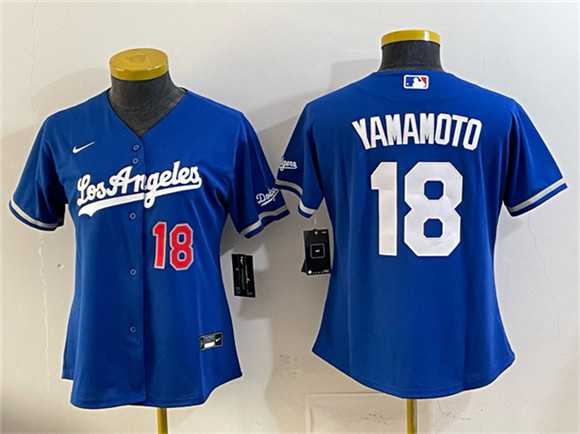 Youth Los Angeles Dodgers #18 Yoshinobu Yamamoto Royal Alternate Stadium Stitched Jersey->mlb youth jerseys->MLB Jersey