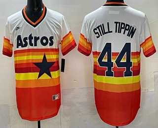 Men%27s Houston Astros #44 Still Tippin Orange Rainbow Cooperstown Stitched Cool Base Jersey Dzhi->houston astros->MLB Jersey