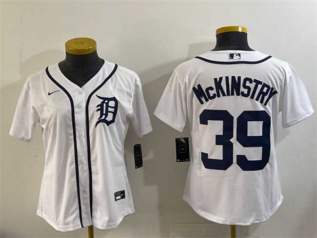 Youth Detroit Tigers #39 Zach McKinstry White Cool Base Stitched Jersey->mlb youth jerseys->MLB Jersey