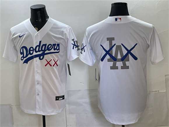 Men%27s Los Angeles Dodgers White Vapor Premier Limited Stitched Jersey Dzhi->los angeles dodgers->MLB Jersey
