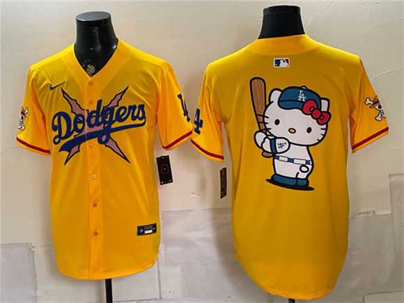 Men%27s Los Angeles Dodgers x One Piece Team Big Logo Yellow Vapor Premier Limited Stitched Jersey Dzhi->milwaukee brewers->MLB Jersey