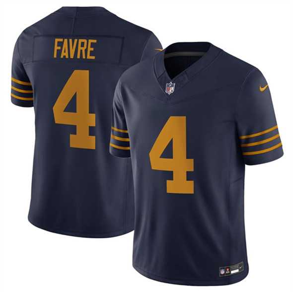 Men & Women & Youth Green Bay Packers #4 Brett Favre Navy The 1923 Classic Vapor F.U.S.E. Limited Stitched Jersey->green bay packers->NFL Jersey