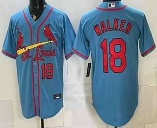 Men%27s St Louis Cardinals #18 Jordan Walker Blue Stitched Jersey->st.louis cardinals->MLB Jersey