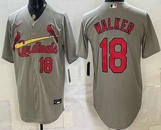 Men%27s St Louis Cardinals #18 Jordan Walker Grey Stitched Jersey->st.louis cardinals->MLB Jersey