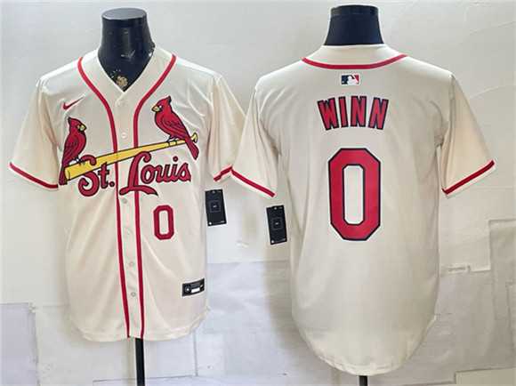 Men%27s St. Louis Cardinals #0 Masyn Winn Cream Limited Stitched Jersey->st.louis cardinals->MLB Jersey