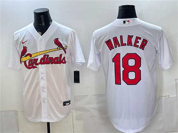 Men%27s St. Louis Cardinals #18 Jordan Walker White Home Stitched Jersey->st.louis cardinals->MLB Jersey
