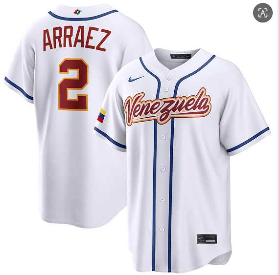 Men%27s Venezuela Baseball #2 Luis Arraez White 2026 World Baseball Classic Home Stadium Stitched Jersey->olympics canada jerseys->NHL Jersey