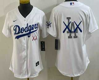 Women%27s Los Angeles Dodgers White Vapor Premier Limited Stitched Jersey Dzhi->mlb womens jerseys->MLB Jersey